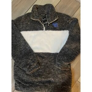 Women's‎ Kentucky wildcats super soft 1/4zip white/gray pullover size small